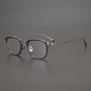 Retro Acetate Titanium Glasses Frame Men Square Myopia Prescription Optical Eyeglasses Frame Women Vintage  Brand Eyewear