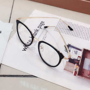 Retro Anti Blue Ray Computer Glasses Women Round Eye Glass Men Blue Light Blocking Eyewear Optical Frames Gift