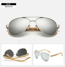Load image into Gallery viewer, Retro Bamboo Sunglasses | Retro Men, Classic Retro Sunglasses, Temple Legs, Frames, Frames, Polycarbonate Lens Sunglasses CN1510