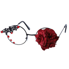 Load image into Gallery viewer, Retro Bat Rose Glasses Frame Eyeglasses Dark Steam Punk Gothic Handmade Eyewear Women Clear Vintage Round Glass Oculos De Gafas