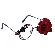 Load image into Gallery viewer, Retro Bat Rose Glasses Frame Eyeglasses Dark Steam Punk Gothic Handmade Eyewear Women Clear Vintage Round Glass Oculos De Gafas