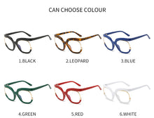 Carica l&#39;immagine nel visualizzatore di Gallery, Retro Big Frame Round Women Glasses 2023 Oversized Clear Lens Computer Eyeglasses Anti Blue Light Glasses