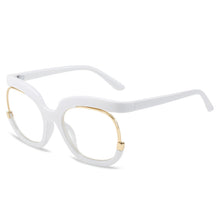 Carica l&#39;immagine nel visualizzatore di Gallery, Retro Big Frame Round Women Glasses 2023 Oversized Clear Lens Computer Eyeglasses Anti Blue Light Glasses