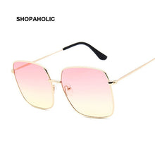 Load image into Gallery viewer, Retro Big Square Sunglasses Women Brand Designer Pink Sun Glasses For Ladies Alloy Quality Sunglasses Female Oculus De Sol