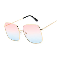 Load image into Gallery viewer, Retro Big Square Sunglasses Women Brand Designer Pink Sun Glasses For Ladies Alloy Quality Sunglasses Female Oculus De Sol