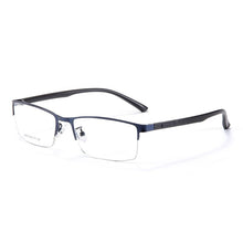 Carica l&#39;immagine nel visualizzatore di Gallery, Retro Business Casual Square Eyewear Men&#39;s Optical Glasses Frame Metal Half Frame Myopia Rx Frame Prescription Eyeglasses Men
