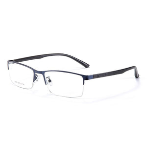 Retro Business Casual Square Eyewear Men's Optical Glasses Frame Metal Half Frame Myopia Rx Frame Prescription Eyeglasses Men