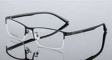 Carica l&#39;immagine nel visualizzatore di Gallery, Retro Business Casual Square Eyewear Men&#39;s Optical Glasses Frame Metal Half Frame Myopia Rx Frame Prescription Eyeglasses Men