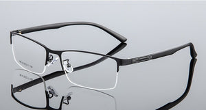 Retro Business Casual Square Eyewear Men's Optical Glasses Frame Metal Half Frame Myopia Rx Frame Prescription Eyeglasses Men