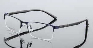 Retro Business Casual Square Eyewear Men's Optical Glasses Frame Metal Half Frame Myopia Rx Frame Prescription Eyeglasses Men