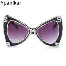 Load image into Gallery viewer, Retro Butterfly Shaped Sunglasses Women 2023 Vintage Oversized Sun Glasses for Woman  Rhinstone Shades Ladies