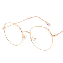 Load image into Gallery viewer, Retro Cat Ear Glasses Frame Fashion Ladies Glasses Round Glasses Korean Glasses Frames Ladies Decorative Glasses