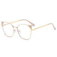 Load image into Gallery viewer, Retro Cat Eye Anti Blue Light Optical Glasses Frames  Women Men Metal Frame Flat Glasses Computer Eyeglasses Myopia Glass