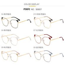 Load image into Gallery viewer, Retro Cat Eye Anti Blue Light Optical Glasses Frames  Women Men Metal Frame Flat Glasses Computer Eyeglasses Myopia Glass