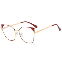 Load image into Gallery viewer, Retro Cat Eye Anti Blue Light Optical Glasses Frames  Women Men Metal Frame Flat Glasses Computer Eyeglasses Myopia Glass