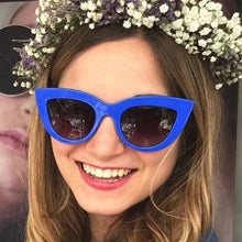 Load image into Gallery viewer, Retro Cat Eye Frame Brand Designer Sunglasses Women White Gray Black Lens Mirror Sexy Ladies Sun Glasses Female