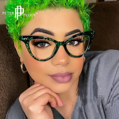 Retro Cat Eye Glasses Frames Women Eyeglasses Leopard Steampunk Style Frames Glass For Men Brand Designer Eyewear