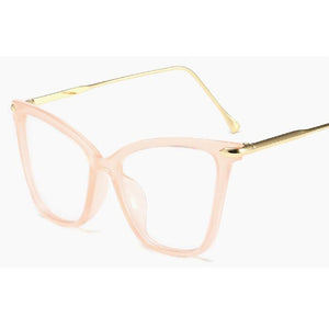 Retro Cat Eye Glasses Women's Eyeglasses Frame Luxury Brand Designer Spectacles Transparent Cat's Eye Glasses Female Eyewear