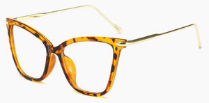 Retro Cat Eye Glasses Women's Eyeglasses Frame Luxury Brand Designer Spectacles Transparent Cat's Eye Glasses Female Eyewear