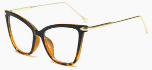 Retro Cat Eye Glasses Women's Eyeglasses Frame Luxury Brand Designer Spectacles Transparent Cat's Eye Glasses Female Eyewear