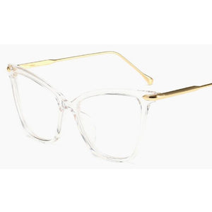 Retro Cat Eye Glasses Women's Eyeglasses Frame Luxury Brand Designer Spectacles Transparent Cat's Eye Glasses Female Eyewear