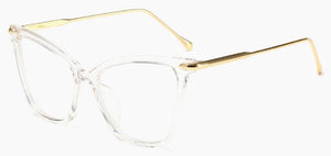 Retro Cat Eye Glasses Women's Eyeglasses Frame Luxury Brand Designer Spectacles Transparent Cat's Eye Glasses Female Eyewear