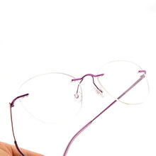 Load image into Gallery viewer, Retro Cat Eye Pure Titanium Rimless Eyeglasses Frame for Women Super Light Thin Medical Aviation Hypoallergenic Diopter Eyewear