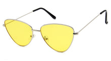 Load image into Gallery viewer, Retro Cat Eye Sunglasses Mirror Lenses Men Brand Design Metal Sunglasses Double Colors Transparent Ocean Lenses Travel