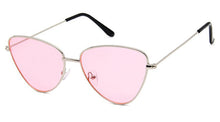 Load image into Gallery viewer, Retro Cat Eye Sunglasses Mirror Lenses Men Brand Design Metal Sunglasses Double Colors Transparent Ocean Lenses Travel