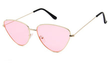 Load image into Gallery viewer, Retro Cat Eye Sunglasses Mirror Lenses Men Brand Design Metal Sunglasses Double Colors Transparent Ocean Lenses Travel