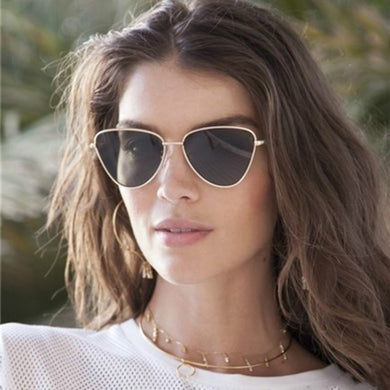 Retro Cat Eye Sunglasses Women 2022 Women Brand Female Sun Glasses Vintage Metal Frame Mirror Ladies Shades Trending Triangle