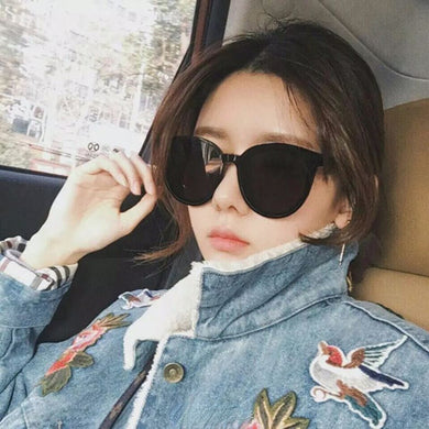 Retro Cat Eye Sunglasses Women  Coating Mirror Round Sun Glasses Female Vintage Eyewear Oversized Men Oculos De Sol