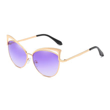 Load image into Gallery viewer, Retro Cat Eye Sunglasses for Women Men  Hollow Design Vintage Sun Glasses Mirror Lens Female Male Tinted Eyewear UV400