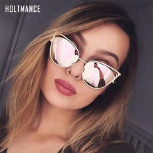 Load image into Gallery viewer, Retro Cat Eye Sunglasses for Women Men  Hollow Design Vintage Sun Glasses Mirror Lens Female Male Tinted Eyewear UV400