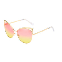 Load image into Gallery viewer, Retro Cat Eye Sunglasses for Women Men  Hollow Design Vintage Sun Glasses Mirror Lens Female Male Tinted Eyewear UV400