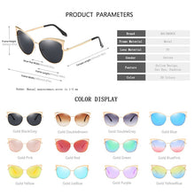 Load image into Gallery viewer, Retro Cat Eye Sunglasses for Women Men  Hollow Design Vintage Sun Glasses Mirror Lens Female Male Tinted Eyewear UV400