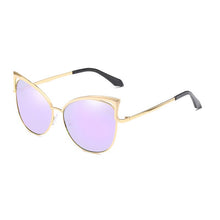 Load image into Gallery viewer, Retro Cat Eye Sunglasses for Women Men  Hollow Design Vintage Sun Glasses Mirror Lens Female Male Tinted Eyewear UV400