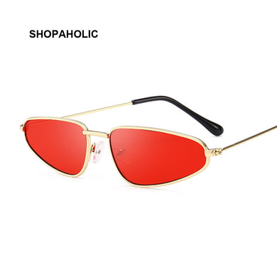Retro Cat Eye Sunglasses for Women Small Alloy Frame Summer Style Unisex Sun Glasses Female Vintage Mirror Oculos De Sol