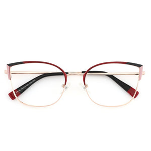 Retro Cat Eye Vintage Women Round Eyewear Frames Female Optical Prescription Glasses For Sight Square Ladies Clear Fake Glasses