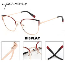 Load image into Gallery viewer, Retro Cat Eye Vintage Women Round Eyewear Frames Female Optical Prescription Glasses For Sight Square Ladies Clear Fake Glasses