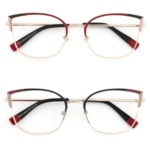 Retro Cat Eye Vintage Women Round Eyewear Frames Female Optical Prescription Glasses For Sight Square Ladies Clear Fake Glasses