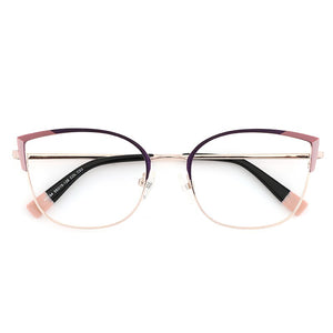 Retro Cat Eye Vintage Women Round Eyewear Frames Female Optical Prescription Glasses For Sight Square Ladies Clear Fake Glasses