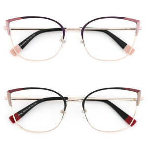 Retro Cat Eye Vintage Women Round Eyewear Frames Female Optical Prescription Glasses For Sight Square Ladies Clear Fake Glasses