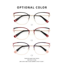 Load image into Gallery viewer, Retro Cat Eye Vintage Women Round Eyewear Frames Female Optical Prescription Glasses For Sight Square Ladies Clear Fake Glasses