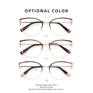 Retro Cat Eye Vintage Women Round Eyewear Frames Female Optical Prescription Glasses For Sight Square Ladies Clear Fake Glasses