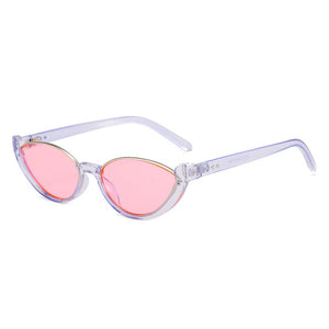 Retro Cat Eye Women Sunglasses  Brand Half Frame White Black Gradient Sun Glasses Men Hip Hop Shades UV400