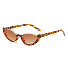 Load image into Gallery viewer, Retro Cat Eye Women Sunglasses  Brand Half Frame White Black Gradient Sun Glasses Men Hip Hop Shades UV400