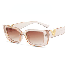 Load image into Gallery viewer, Retro Cat Eyt Frame Sunglasses Women  V Sun Glasses Men Rectangle Jelly Sunglasses with Metal Hinges UV400