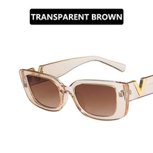 Load image into Gallery viewer, Retro Cat eyt Frame Sunglasses Women 2023  V Sun Glasses Men Rectangle Jelly Sunglasses with Metal Hinges UV400
