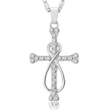 Carica l&#39;immagine nel visualizzatore di Gallery, Retro Christian Jesus Single Titanium Scripture Cross Necklace Stainless Steel Black Prayer Choker Cross Pendants For Men Colar